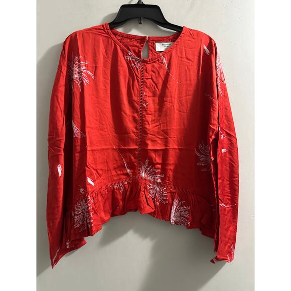 One Teaspoon Ruby Red Silky Top size XS New - Picture 2 of 8